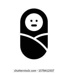 new born vector glyph flat icon