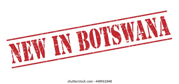 new in botswana vector stamp on white background