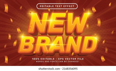 new brand 3d editable text effect template