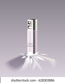 A new brand of cosmetics series of ads for premium body cream skin care sun glare. Template for poster design, posters, presentations, banners, covers,.