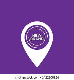 new brand - map pin icon. label,sticker,tag. New brand pointer icon