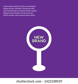 new brand - map pin icon. label,sticker,tag. New brand pointer icon