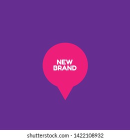 new brand - map pin icon. label,sticker,tag. New brand pointer icon