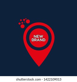 new brand - map pin icon. label,sticker,tag. New brand pointer icon