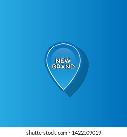 new brand - map pin icon. label,sticker,tag. New brand pointer icon