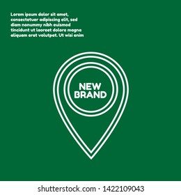 new brand - map pin icon. label,sticker,tag. New brand pointer icon