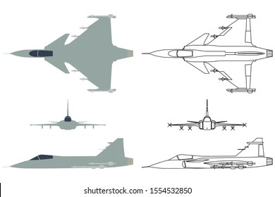 New Brazilian Military Fighter Plane colored.