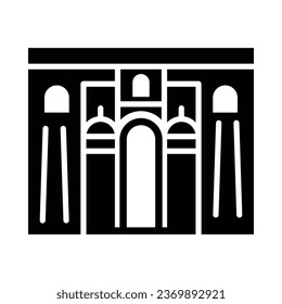 New Bridge Of Ronda Vector Glyph Icon For Personal And Commercial Use.
