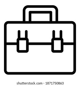 New briefcase icon. Outline new briefcase vector icon for web design isolated on white background