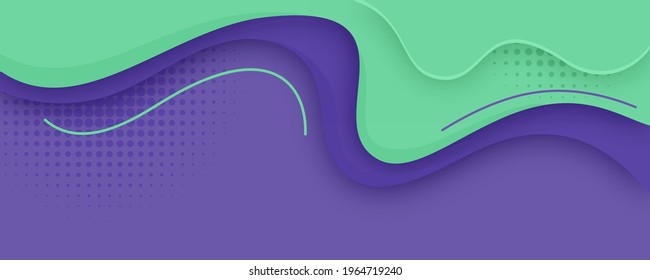 New bright colors green and purple abstract modern background futuristic graphic energy sound waves technology concept hand drawn doodle waves dynamic green shapes in summer colors.