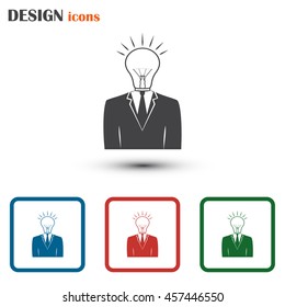 New bright idea form human head, thinking about success solution