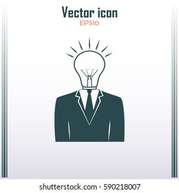 New bright idea form human head, thinking about success solution