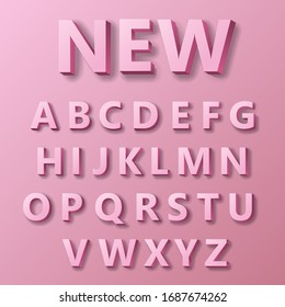 New bright pink 3D Alphabet Letters. Exclusive swatch color control.