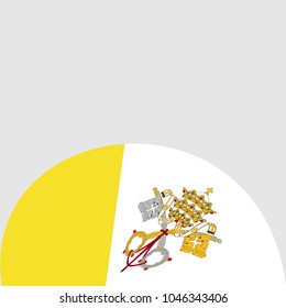 New brochure abstract design modular pattern of wavy Flag of Vatican City Holy See template background