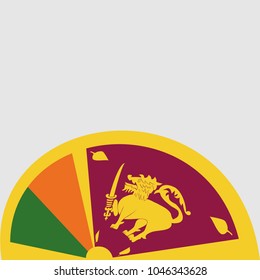 New brochure abstract design modular pattern of wavy Flag of Srilanka template background