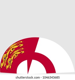 New brochure abstract design modular pattern of wavy Flag of Sark template background