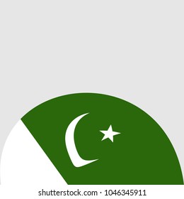 New brochure abstract design modular pattern of wavy Flag of Pakistan template background