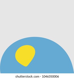 New brochure abstract design modular pattern of wavy Flag of Palau template background