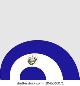 New brochure abstract design modular pattern of wavy Flag of El Salvador template background