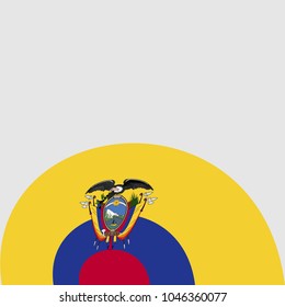 New brochure abstract design modular pattern of wavy Flag of Ecuador template background