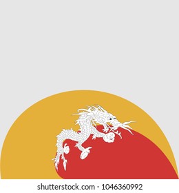 New brochure abstract design modular pattern of wavy Flag of Bhutan template background