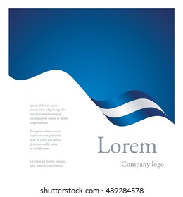 New brochure abstract design modular single pattern of wavy flag ribbon of Greece