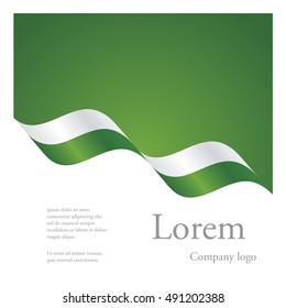 New brochure abstract design modular pattern of wavy flag ribbon of Wales