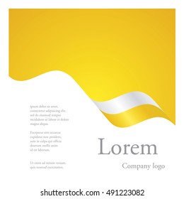 New brochure abstract design modular single pattern of wavy flag ribbon of Vatican