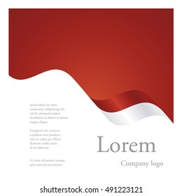 New brochure abstract design modular single pattern of wavy flag ribbon of Monaco