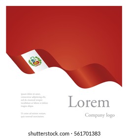 New brochure abstract design modular pattern of wavy flag ribbon of Peru