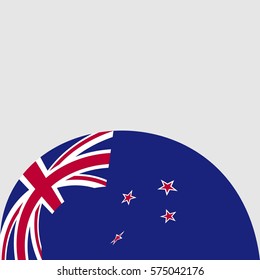 New brochure abstract design modular pattern of wavy Flag of New Zealand template background