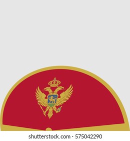 New brochure abstract design modular pattern of wavy Flag of Montenegro template background