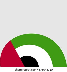 New brochure abstract design modular pattern of wavy Flag of UAE template background