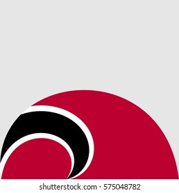 New brochure abstract design modular pattern of wavy Flag of Trinidad and tobago template background