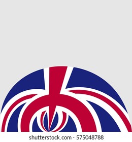 New brochure abstract design modular pattern of wavy Flag of United Kingdom template background