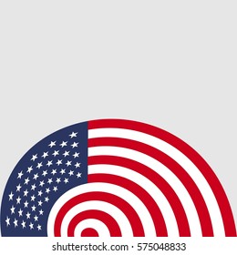 New brochure abstract design modular pattern of wavy Flag of United States of America template background
