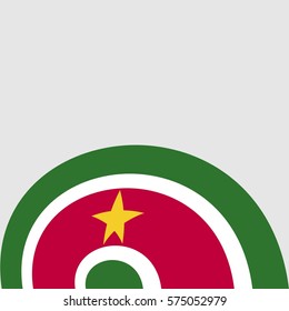 New brochure abstract design modular pattern of wavy Flag of Suriname template background