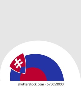 New brochure abstract design modular pattern of wavy Flag of Slovakia template background