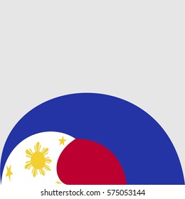 New brochure abstract design modular pattern of wavy Flag of Phillipines template background