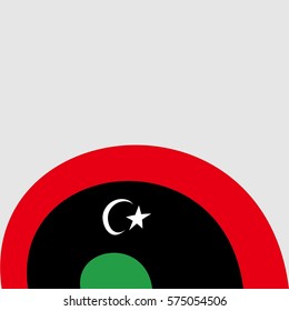 New brochure abstract design modular pattern of wavy Flag of Libya template background