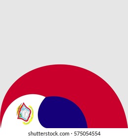 New brochure abstract design modular pattern of wavy Flag of Saint Martin template background