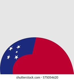 New brochure abstract design modular pattern of wavy Flag of Samoa template background