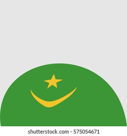 New brochure abstract design modular pattern of wavy Flag of Mauritania template background