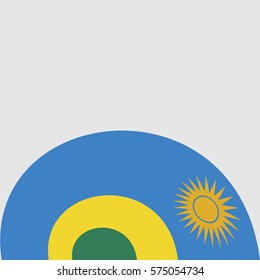 New brochure abstract design modular pattern of wavy Flag of Rwanda template background
