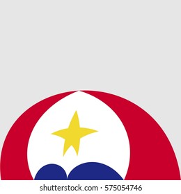 New brochure abstract design modular pattern of wavy Flag of saba template background