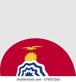 New brochure abstract design modular pattern of wavy Flag of Kiribati template background