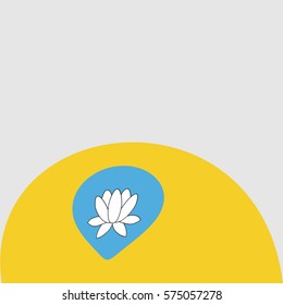 New brochure abstract design modular pattern of wavy Flag of Kalmykia template background