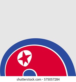 New brochure abstract design modular pattern of wavy Flag of Korea North template background
