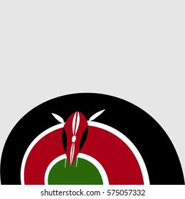 New brochure abstract design modular pattern of wavy Flag of Kenya template background