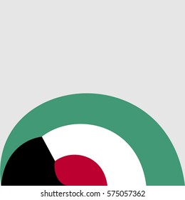 New brochure abstract design modular pattern of wavy Flag of Kuwait template background